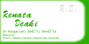 renata deaki business card